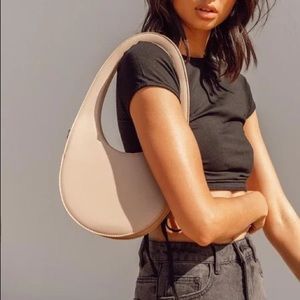 Egg Oval Shaped Beige Neutral Bag